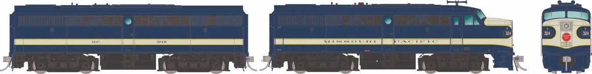 Alco FA1-FB1 Set - Standard DC -- Missouri Pacific #328, 325B (blue, gray)
