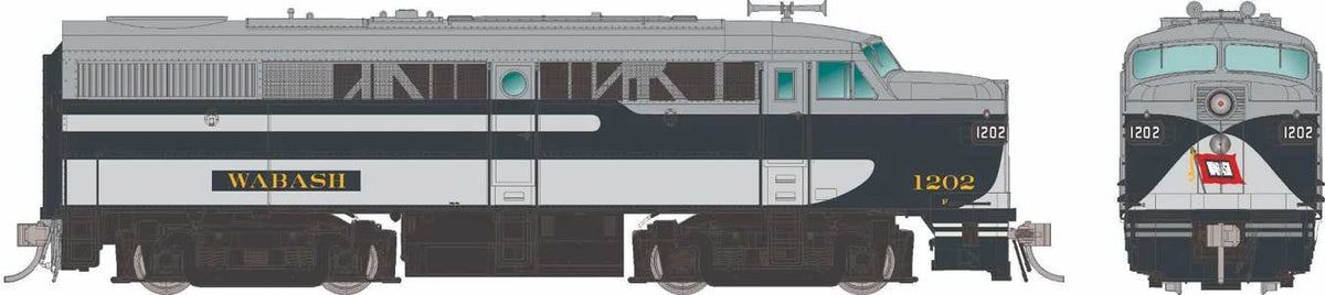 Alco FA1 - Standard DC -- Wabash #1204 (blue, gray, white)