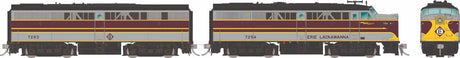 Alco FA1-FB1 Set - Sound and DCC -- Erie Lackawanna #7254, 7263 (gray, maroon, yellow)