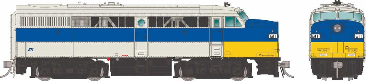 Alco FA1 - Sound and DCC -- Long Island #612 (gray, blue, yellow)