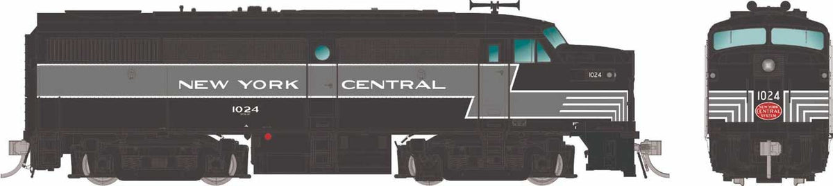 Alco FA1 - Sound and DCC -- New York Central #1002 (Lightning Stripe, black, gray)