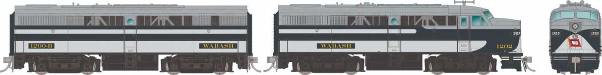 Alco FA1 - Sound and DCC -- Wabash #1203A, 1202B (blue, gray, white)