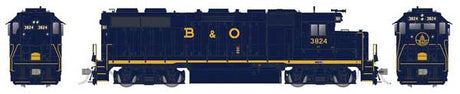 EMD GP38 Low Nose - Sound and DCC -- Baltimore & Ohio #3840 (blue, yellow)