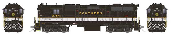 EMD GP38 High Nose - Sound and DCC -- Southern Railway #2754 (Tuxedo, black, white, gold)
