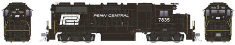 EMD GP38 Low Nose - Sound and DCC -- Penn Central #7835 (black, white, large logo)