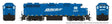 EMD GP38 Low Nose w/Extended Cab - Sound and DCC -- BNSF Railway #2047 (Ex-EMD Leasing, blue, white)