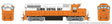 EMD GP38 Low Nose - Sound and DCC -- Illinois Central Gulf #9534 (orange, white)