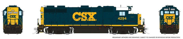EMD GP39 - Standard DC -- CSX #4298 (YN3, blue, yellow)