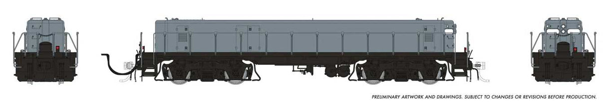 EMD/Huntington SWMT Slug Only - Standard DC -- Painted, Unlettered (gray)