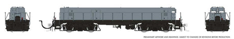 EMD/Huntington SWMT Slug Only - Standard DC -- Painted, Unlettered (gray)