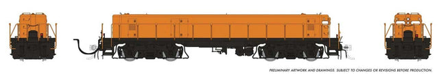 EMD/Huntington SWMT Slug Only - Standard DC -- Painted, Unlettered (orange)