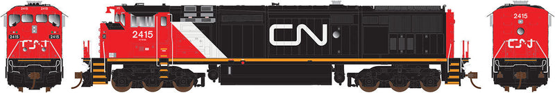 GE Dash 8-40CM Draper Taper w/Sound & DCC - Prime Movers -- Canadian National #2415 (black, red, white, yellow Frame Stripe)