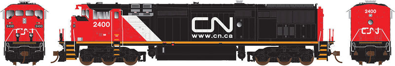 GE Dash 8-40CM Draper Taper w/Sound & DCC - Prime Movers -- Canadian National #2429 (black, red, white, yellow Stripe, Website Logo)