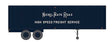 Fruehauf 35' Integral-Post Volume Van Trailer - Assembled -- Nickel Plate Road 3 (blue, High Speed Freight Service Slogan)