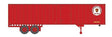 Fruehauf 40' Exterior-Post Volume Van Trailer, Side Door - Assembled -- Pennsylvania Railroad 1 (1960s Scheme, Tuscan, TrucTrain Logo)