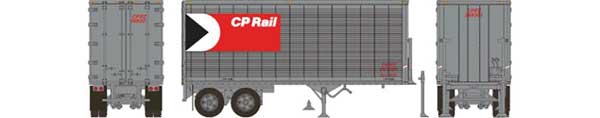 26' Can-Car Dry Van Trailer - Assembled -- Canadian Pacific #268347 (silver, Action Red, black, white, Multimark Logo)