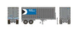 26' Can-Car Dry Van Trailer - Assembled -- Smith Transport #7612 (silver, blue, black, white, Multimark Logo)