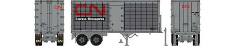 26' Can-Car Dry Van Trailer with Side Door - Assembled -- CN Express #206167 (silver, red, black, white, Noodle Logo)