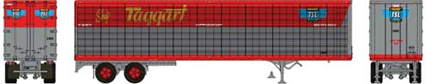 45' Trailmobile Dry Van Trailer - Assembled -- Taggart Trucking #5431 (silver, red, blue)