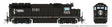 EMD GP40 - LokSound and DCC -- Illinois Central #3121 (Mid-1990s, black, white)