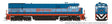 GE C36-7 - Standard DC -- Ferrocarriles Nacionales de Mexico #421 (blue, orange, black, white)