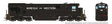 GE C36-7 - Standard DC -- Norfolk & Western #8530 (Claytor Scheme, black white, Spelled-Out Roadname)