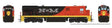 GE C30-7 - ESU LokSound and DCC -- Nacionales de Mexico #6793 (Early, orange, green, silver, yellow)