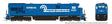 GE C36-7 - Sound and DCC -- Conrail #6628 (blue, white, black)
