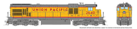 GE C36-7 - Sound and DCC -- Union Pacific #2615 (Armour Yellow, gray, red)