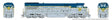 GE U33C Low Nose - Standard DC -- Delaware & Hudson #756 (Lightning Stripe, gray, blue, yellow)