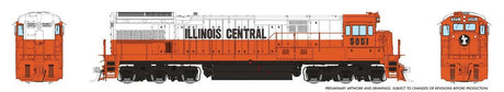 GE U33C Low Nose - Standard DC -- Illinois Central #5058 (orange, white, black)