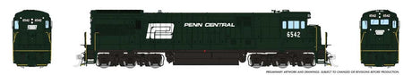 GE U33C Low Nose - Standard DC -- Penn Central #6542 (black, white)