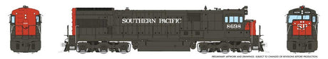 GE U33C Low Nose - Standard DC -- Southern Pacific #8717 (gray, red, With Serif Nose Logo)