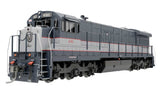 GE U34CH - Standard DC -- NJ Transit #4180 (Bluebird, blue, silver, red, Nose Logo)-1