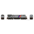 GE U34CH - Standard DC -- NJ Transit #4158 (Disco Stripe, silver, black, blue, purple, orange)