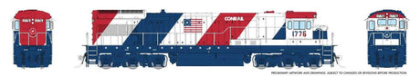 GE U34CH - Sound and DCC -- Conrail #1776 (Bicentennial, white, red, blue)