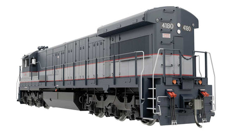 GE U34CH - Sound and DCC -- NJ Transit #4180 (Bluebird, blue, silver, red, Nose Logo)-2