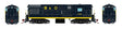 FM H16-44 Phase III - Standard DC -- Baltimore & Ohio #9740 (blue, yellow; Sans Serif B&O)