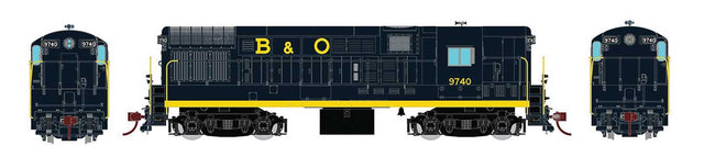 FM H16-44 Phase III - Standard DC -- Baltimore & Ohio  9743 (blue, yellow, Sans Serif B&O)