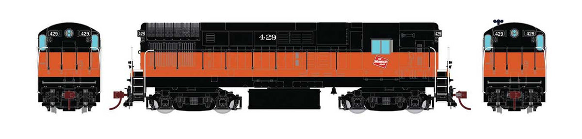 FM H16-44 Phase III - Standard DC -- Milwaukee Road 435 (orange, black)