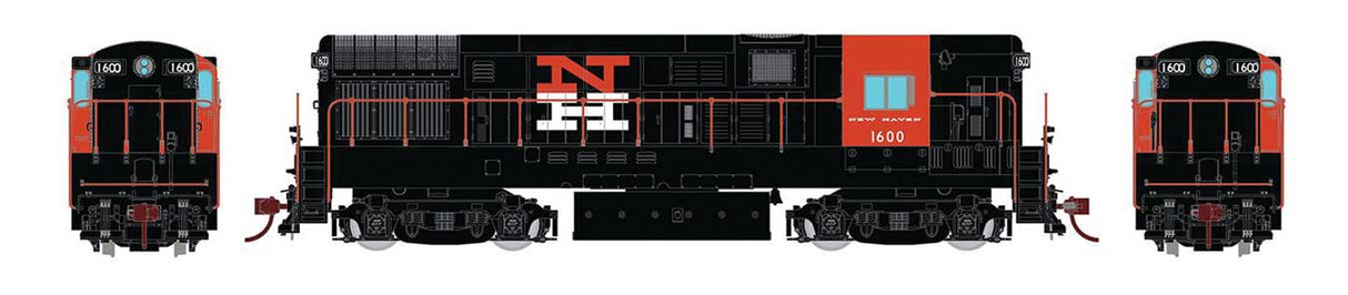 FM H16-44 Phase III - Standard DC -- New Haven 1607 (McGinnis Scheme, black, vermillion, white)
