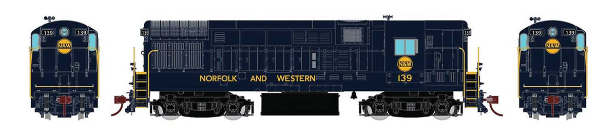 FM H16-44 Phase III - Standard DC -- Norfolk & Western 144 (Pevler Blue, Hamburger Logo)