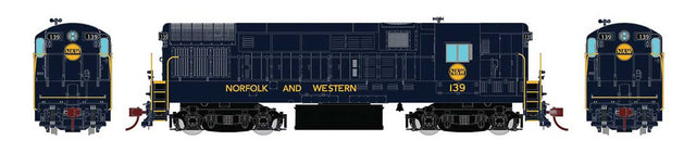 FM H16-44 Phase III - Sound and DCC -- Norfolk & Western 144 (Pevler Blue, Hamburger Logo)