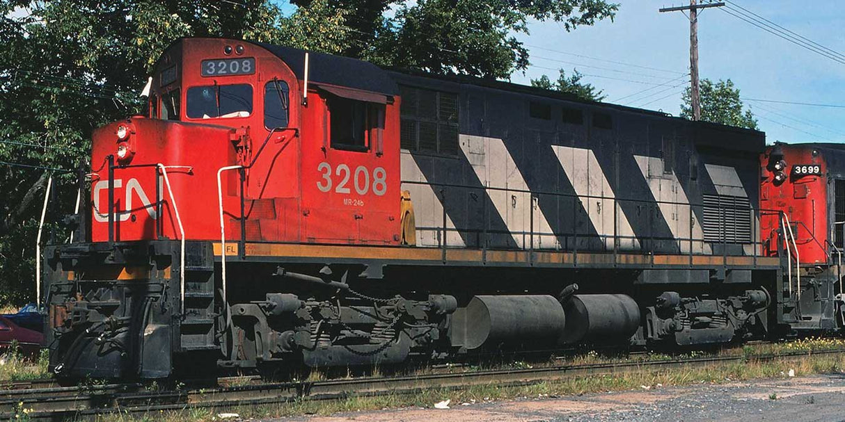 MLW C424 - Standard DC -- Canadian National #3209 (MR-24b, black, red, white stripes)