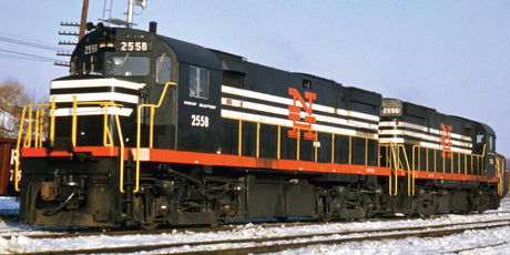 Alco C425 Low Nose - ESU LokSound and DCC -- New Haven #2559 (Trustee Scheme, black, white, vermillion)