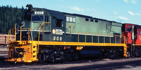 Alco C425 Low Nose - ESU LokSound and DCC -- British Columbia Railway #809 (Two-Tone Green, yellow, Dogwood Logo)