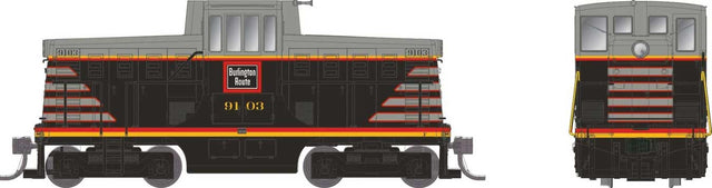 GE 44-Tonner - Standard DC -- Chicago, Burlington & Quincy #9103 (black, gray, red, yellow)
