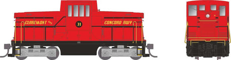 GE 44-Tonner - Standard DC -- Claremont & Concord #17 (red, yellow, black)