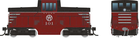 GE 44-Tonner - Standard DC -- New York, Ontario & Western #104 (maroon, black, yellow)