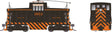 GE 44-Tonner - Standard DC -- Pacific Electric Railway #1653 (Tiger Stripe with Trolley Pole, black, orang
